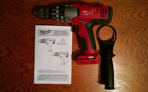 Milwaukee hammer drill driver 0824-20 18 volt 18v li-ion cordless 1/2&#034; for sale