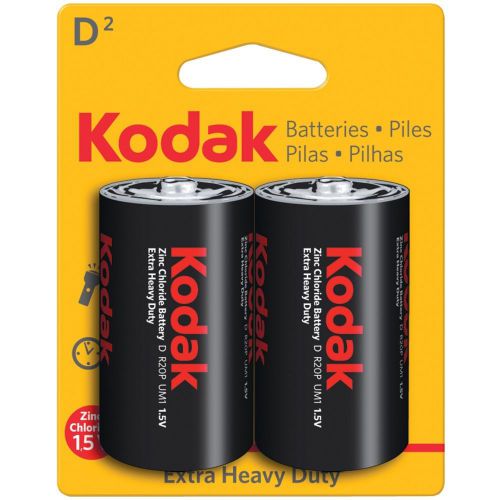 BRAND NEW - Kodak Kdhz-2 30069367 Extra Heavy-duty Carbon Zinc Batteries (d; 2 P