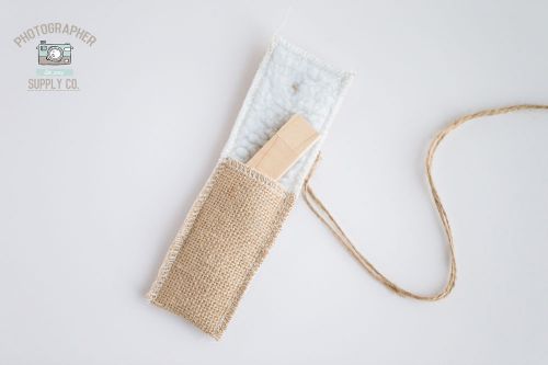 ***Set of 10 Sherpa &amp; Burlap USB Flash Drive Pouch Holders