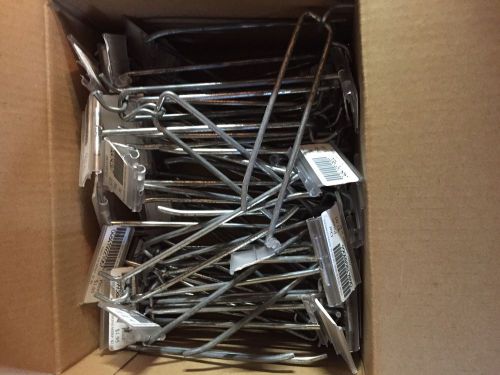 Commercial Peg Board Hooks With Price Tag Mount - 6&#034; Lot of 40