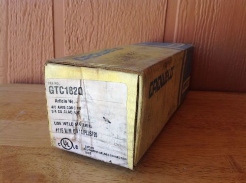 Erico Cadweld GTC182Q 4/0 AWG to 3/4 CU Clad Ground Rod Mold New in Box