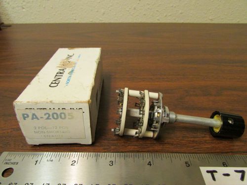 Centralab PA-2005 Rotary Switch 2 Pol-12 Pos. Non Shorting Steatite NOS