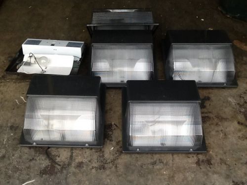 Acuity lithonia twh 150m tb lpi wall pack flood light, used, qty.5 for sale