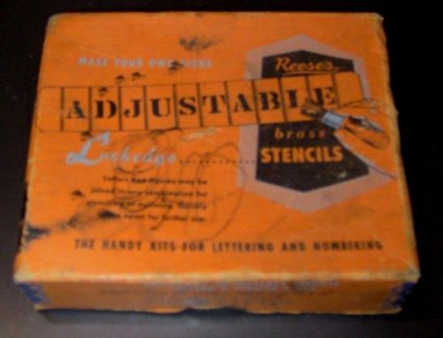 Reeses Brass Stencils 2 1/2&#034; Adjustable With Original Box