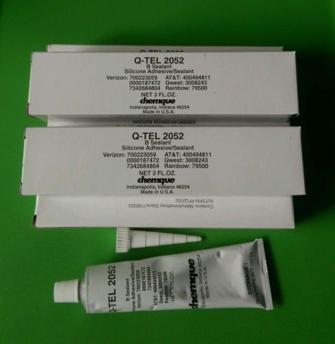 (LOT 5) CHEMQUE Q-TEL 2052 Silicone Adhesive/Sealant 3 FL.OZ.