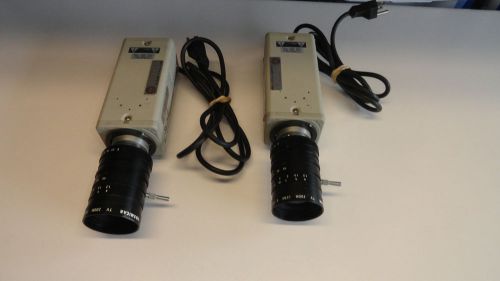 Lot of 2 Panasonic WV-CL350 and WV-CL320 Color CCTV Camera with Cosmicar Lens