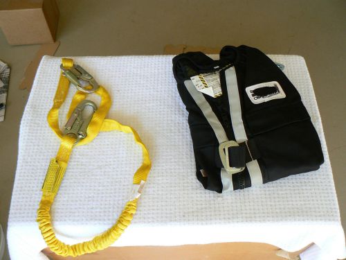 Nos &#034;guardian construction tux safety vest harness&#034; &amp; lanyard, xl for sale
