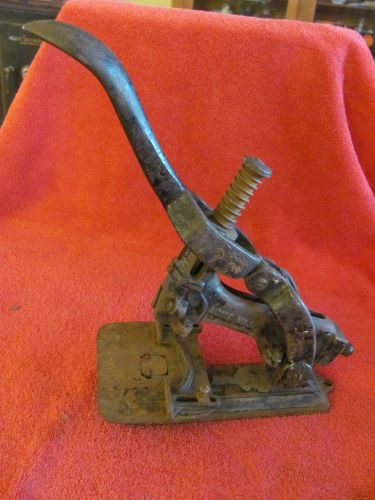 Antique Vintage Old Cast Iron Steel Acme #1 USA Book Binding Stapler Industrial