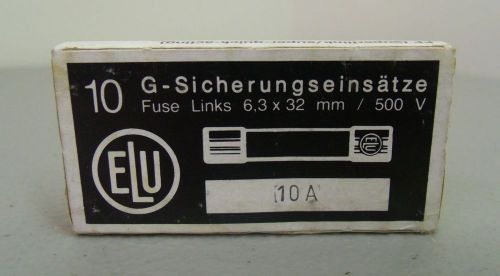 10 brand new siba ff10a 10a 500v fuse 6,3 x 32 mm for sale