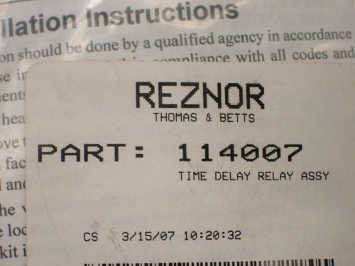 Reznor Time Delay Relay Assembly (Low Ambient Fan Control Relay)
