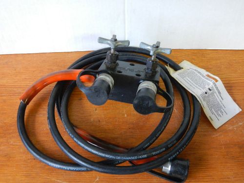 SPX POWER TEAM 9642 2 VALVE MANIFOLD WITH 10&#039; HOSE AND COUPLER