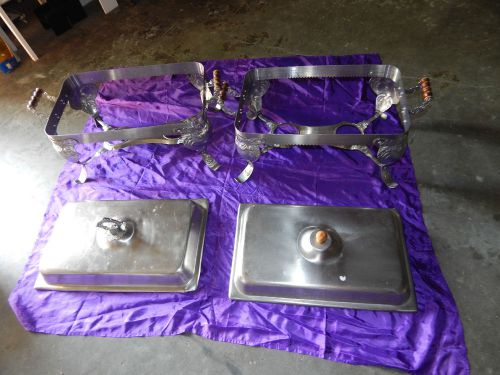 LOT/2 CHAFING DISH HOLDER/LIDS  ** Catering, Food Service
