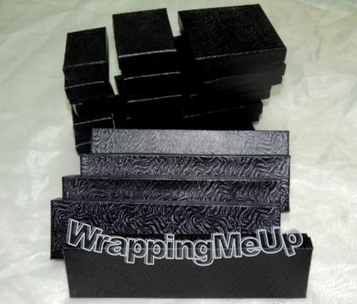 20 NEW 2.5x 1.5 Black Matte Cotton filled Jewelry Presentation Gift Boxes,
