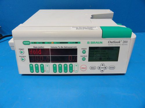 2004 b braun 620-200 outlook 200 safety infusion pump / iv medical pump for sale