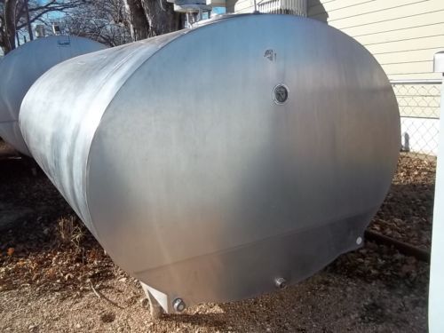 MUELLER 1500 Gallon OHBT51651 Stainless Steel Bulk Milk Cooling Tank ...