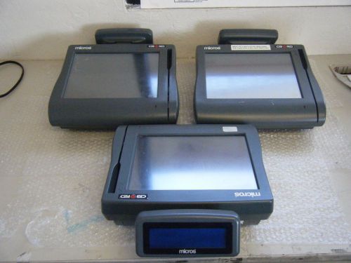 3 Micros Workstation 4 Pos Touch Screen Terminals 500614-001 Windows CE 4.2