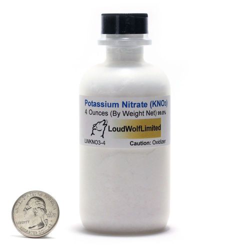 Potassium nitrate / fine powder / 4 ounces / 99.8% pure food grade / ships fast for sale