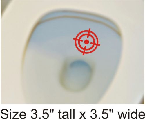 2Toilet Bathroom Potty TrainingBullseye Targets for Men &amp; Boys Vinyl Sticker1174