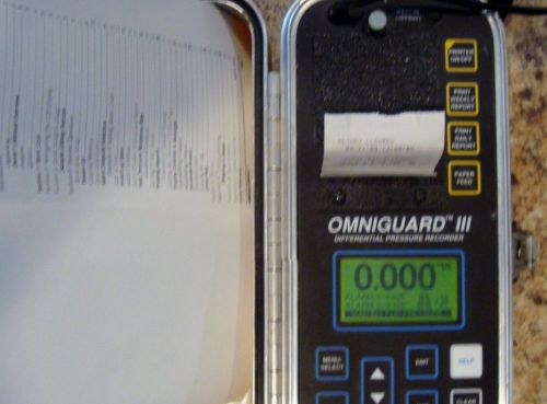 Omniguard 3 differential pressure recorder Omniguard III Engineering Solution