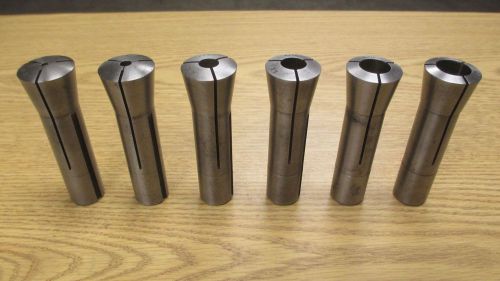 Lot of 6 R8 Collets from 1/8&#034; to 3/4&#034; similar to Shar hardinge or Lyndex R#0200