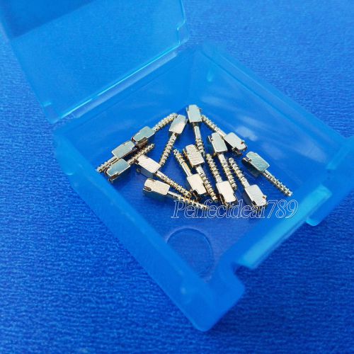 12 Pcs Dental Concial Screw Refill Posts Golden Plated Short 8MM S1 Single Size