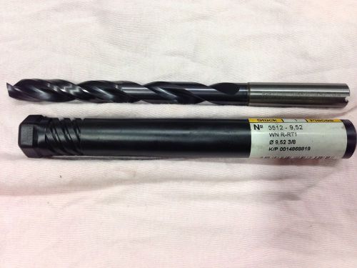 Guhring 5512 - 9,52mm 3/8&#034; Solid Carbide, Coolant Fed, Taper Length Drill Bit