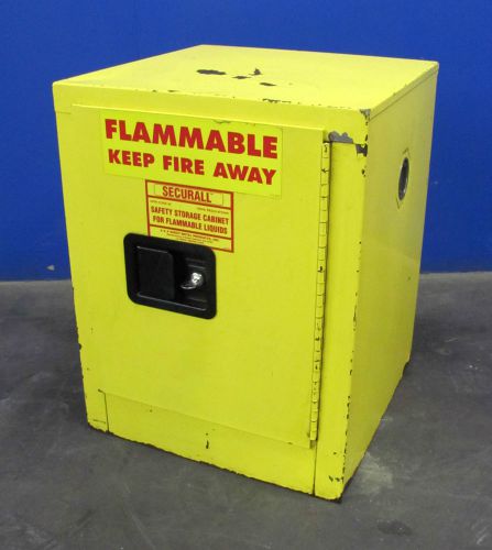 SECURALL 4 GALLON FLAMMABLE SAFETY STORAGE CABINET~JUSTRITE~ONTARIO, CALIF