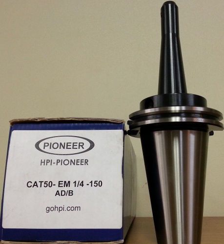 Hpi pioneer cat50 1/4  end mill holder 5.91&#034; coolant thru din ad/b **new** for sale
