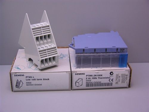 1 Siemens PTM6.2N100K Point Termination Module &amp; PTX6.L L.Voltage Terminal Block