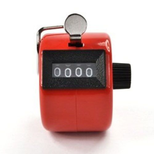 Bluecell Red Color Handheld Tally Counter 4 Digit Display for Lap/sport/coach...