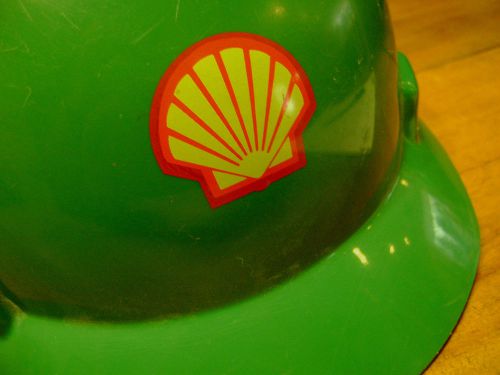 Shell Oil V-Gard MSA Mining Safety Hard Hat Size M 6 1/2-7 3/4 Green Rare!
