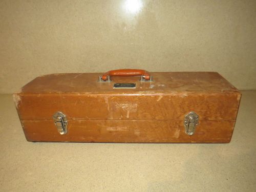 ++ DAVIDSON  ALIGNMENT TELESCOPE WOOD CASE ONLY- D-275-  22x6.5x5.5&#034;  - (WB1)