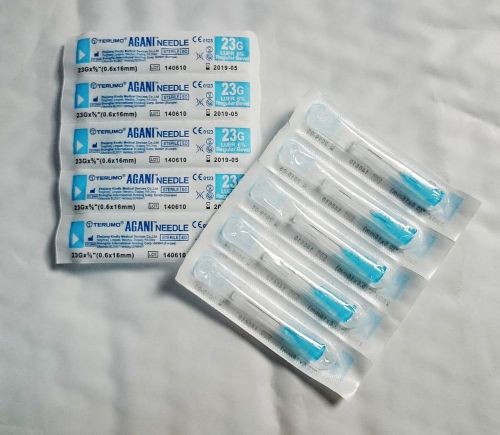 100x TERUMO 23G X 5/8&#034; 0.6X16MM BLUE NEEDLES STERILE HYPODERMIC NOT WITH SYRINGE