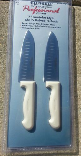 2X 7-Inch High Carbon Santoku Chef Knife Professional Dexter Russell 7618 NSF