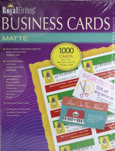 Royal Brites Business Card Paper Stock 1000 ct.