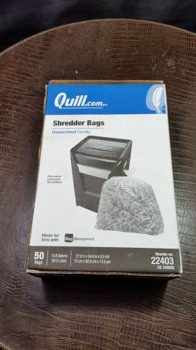 Shredder Bags; 15.8 Gal, 50/Pack Quill 22403