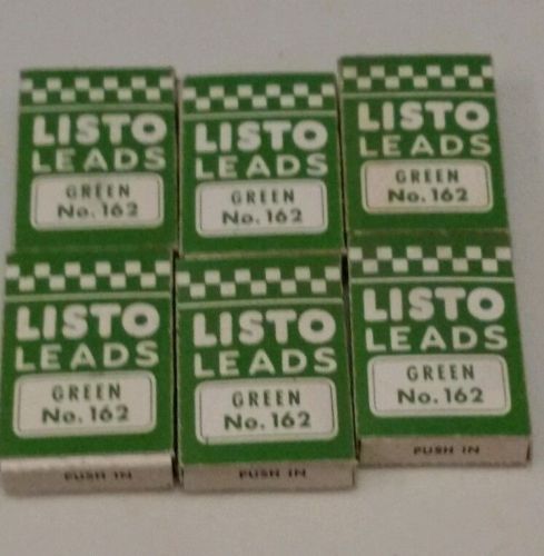Set of 12 Listo Thick Marking Leads GREEN No. 162 Writes on metal glass plastic