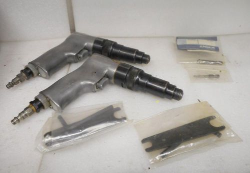 *lot of 2* pneumatic screwdriver 1/4&#034; cap hex drive pistol type 1350 rpm for sale