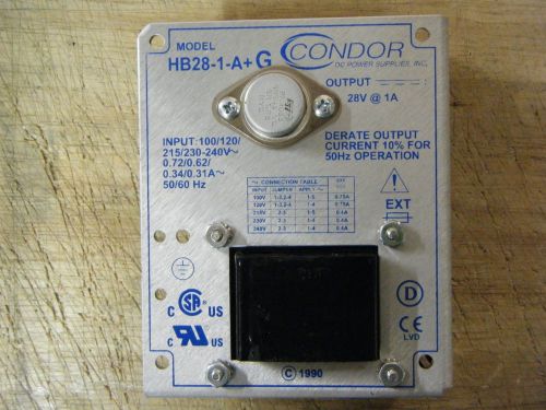 Condor 28VDC, 1Amp Linear Power Supply Model # HB28-1-A