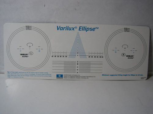 Varilux ellipse 70mm - 85mm lens fitting chart lvar200182 usg for sale