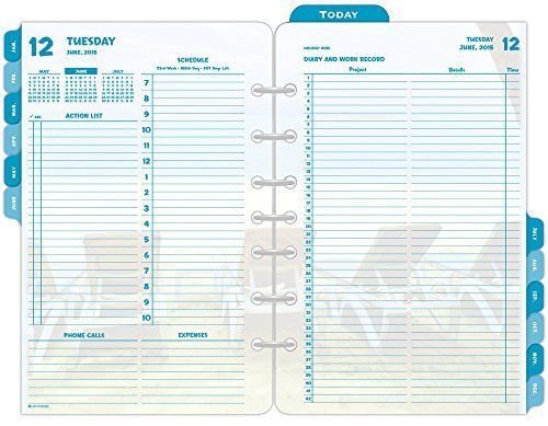 Day-timer coastlines desk-size daily refill 2015  5.5 x 8.5 inch page size (1318 for sale