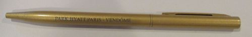 Park Hyatt Paris Vendome Hotel Golden Signature Pen Brand New