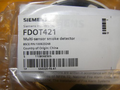 Siemens FDOT421 sensor smoke detector. Fire Alarm smoke head