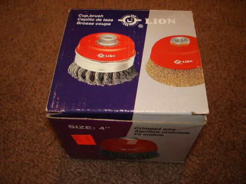Lion Cup Wire Brush Twisted Bristles 4&#034;