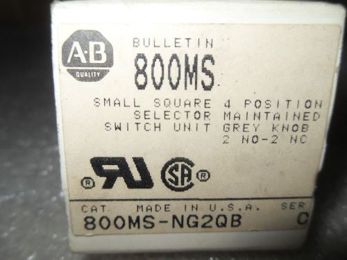 (y3-2) 1 nib allen bradley 800ms-ng2qb selector switch for sale