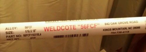 Weldcote &#034;56fcf&#034; 1/16&#034; x 18&#034; silver 4oz tube flux coated braze brazing torch nos for sale