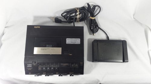Sanyo Compact Cassette Transcriber TRC9040 With Foot Pedal FS-92 Memo-Scriber