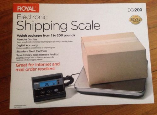 NWB! Heavy Duty! Royal Shipping Scale DG200 200 Lbs Capacity with Remote Display