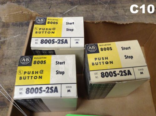 Allen bradley 800s-2sa start/stop push button series m-lot of 3-nib for sale