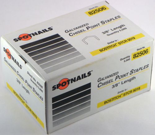 Spotnails 82506  3/8&#034; power crown staples (5,000) lot of five boxes for sale